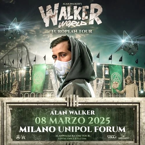 ALAN WALKER torna in Italia con una data all’Unipol Forum di Milano che si terrà sabato 8 marzo 2025