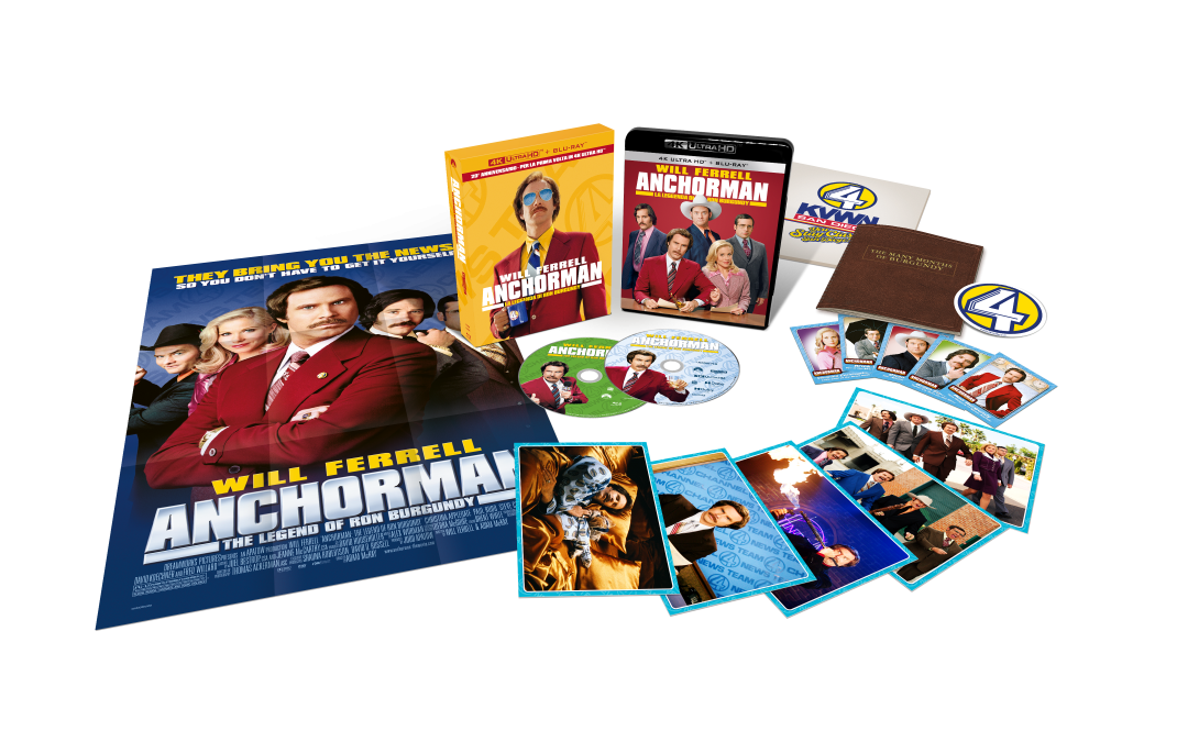 ANCHORMAN: LA LEGGENDA DI RON BURGUNDY è da ora disponibile in una speciale Collector’s Edition 4K UHD + Blu-ray. 