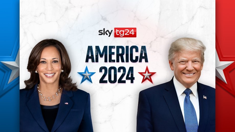 AMERICA 2024 – HARRIS vs TRUMP. Da Martedì alle 23.00 la maratona elettorale di Sky TG24